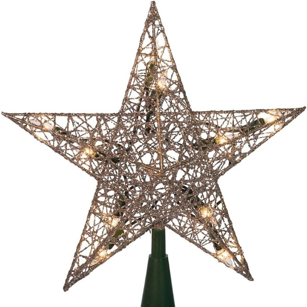 Kurt Adler UL0131S 10-Light Silver Wire Treetop, 9-Inch